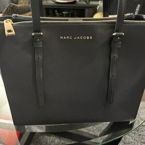 Brand New Marc Jacobs Black Tote with Gold Accents